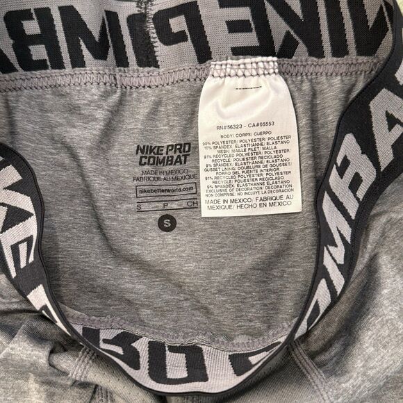 Nike Pro Combat Compression Shorts Gray Men’s Small Never Worn - Picture 4 of 5